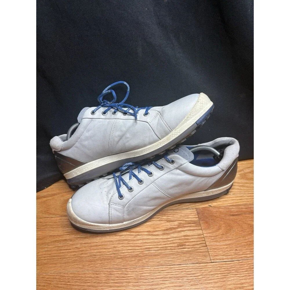 Ecco Biom Hybrid Golf Shoes Mens EU 47 US 13 Gray Yak Leather Spikeless Sneakers
